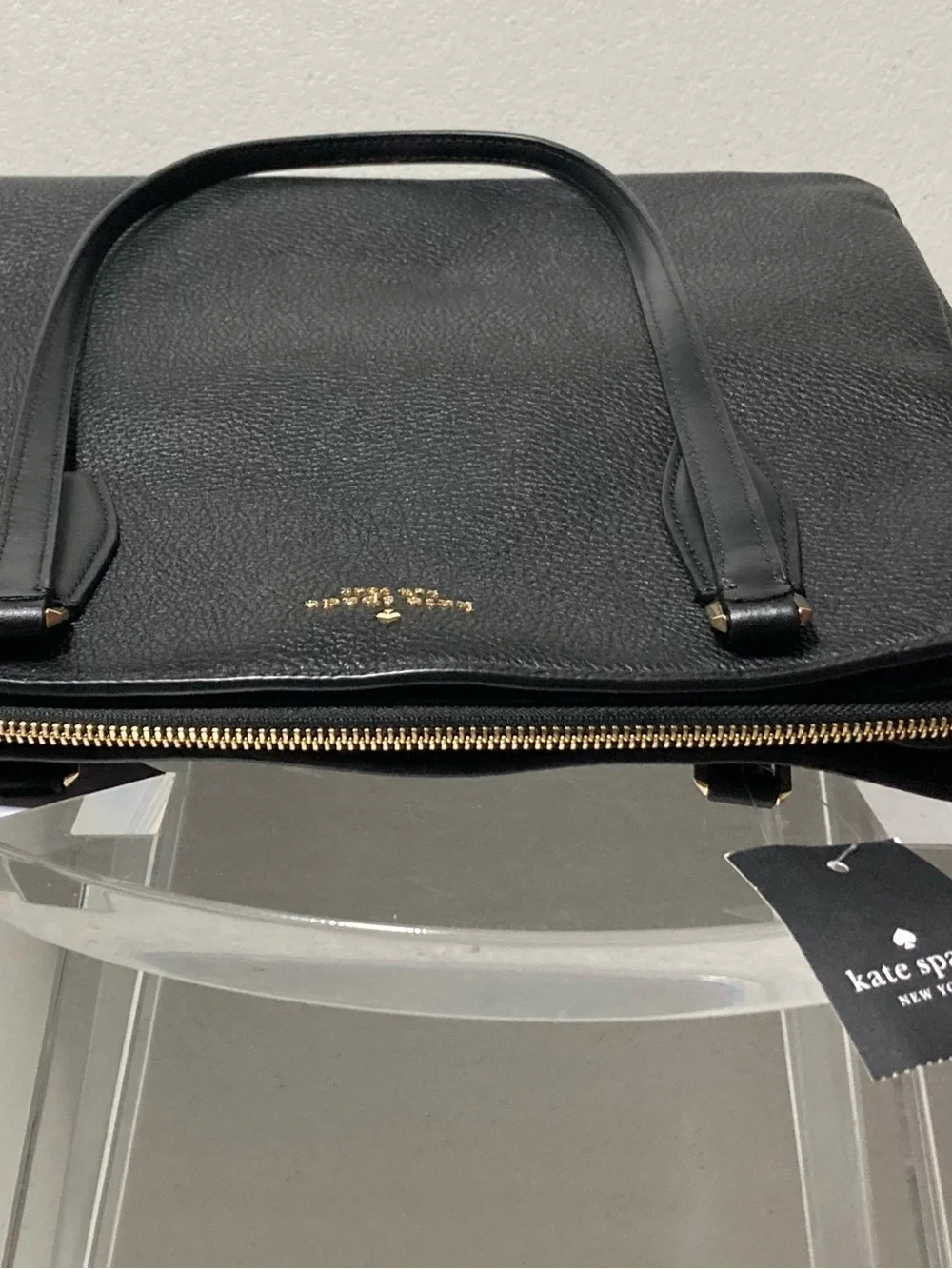 kate spade Black Pebbled Leather Tote